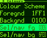 amenu setup colorscheme menu manual color